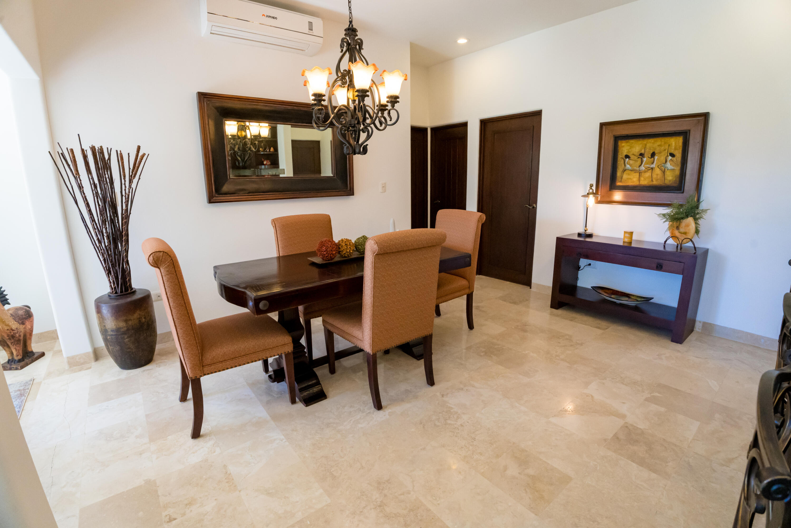 Los Cabos Ventanas Beautiful 2-Bedroom Condo, Welcome to this charming and fully furnished 2-bedroom, 2-bathroom condo, ideally located in the highly community of Ventanas Phase 1 in El Tezal. Just minutes from plazas, restaurants, Costco, and only 5 minutes to Downtown Cabo and Medano Beach, this home offers the perfect blend of comfort and convenience.Situated on the first floor, this condo features a spacious outdoor BBQ area and a beautifully maintained private garden, perfect for entertaining friends and family or simply relaxing in your own peaceful oasis.This unique property has been thoughtfully upgraded with, New propane gas tank, Updated showers, Water purification system,Move-in ready and fully equipped, Gym, club house, Deli, kids playground, amazing investment opportunity . – 123A LAS CONCHAS, Cabo Corridor, BS