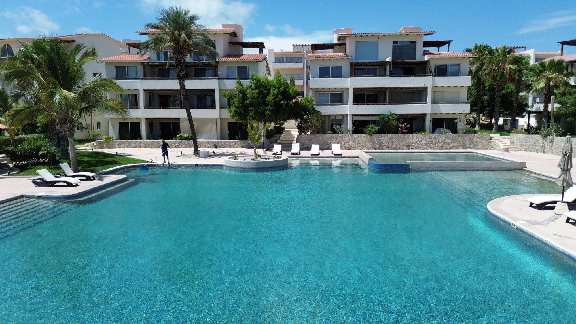 Los Cabos Villas De México Condo 201 is a 3-bedroom, 2.5-bath pentgarden in Villas Mexico, inside Campestre San José. It delivers the mix everyone wants here: privacy, outdoor living, and convenience. The layout is bright and functional, with the living area opening directly to a private pentgarden terrace — a standout space for relaxing, dining, or entertaining.All three bedrooms are well-sized. The primary suite offers its own balcony, a spacious bathroom, and generous closet space. The kitchen and living area are designed for everyday comfort and practicality. The condo also includes underground parking with a private storage unit, which is a real advantage in this community. Campestre owners have the option to access the Campestre Beach Club, the Jack Nicklaus golf course, gym, pickleball courts, and enjoy 24/7 gated security.The location is one of the big selling points: minutes from the beach, supermarkets, schools, restaurants, and downtown San José. Condo 201 works well as a full-time home, an easy lock-and-leave getaway, or a strong rental investment with consistent demand. for sale