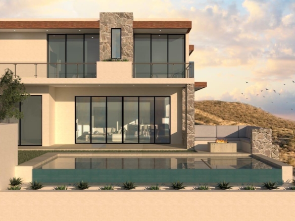 Los Cabos El Tule-Inland:General Pre-construction residence in Rancho Los Tules, Los Cabos. Features 4 bedrooms, each with a full bathroom and walk-in closet, offering privacy and comfort. Enjoy ocean – Casa El Tule, San Jose Corridor, San Jose Corridor, BS