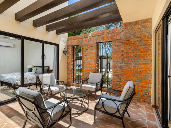 Los Cabos Mavila Mavila in Quivira features a fully furnished 3‑bed/3‑bath townhouse with a cozy outdoor terrace, perfect for relaxing or casual dining. The bright kitchen and open family room create a comfortable space, whether used as a top vacation rental or full-time home. The pool, jacuzzi, and grill area are just an arm's length away. Designed with modern hacienda vibes, it offers a stylish and inviting living environment while including all Quivira owner perks and exclusive discounts. – Mavila Townhome, Pacific, Pacific, BS