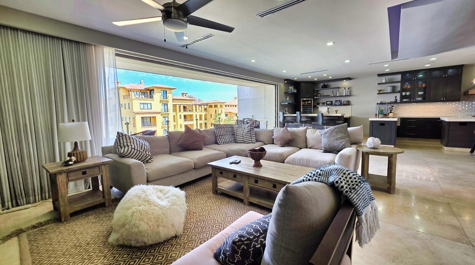 Esperanza One Medano Beautifully renovated between 2019-2021, this luxury condo offers an unbeatable location just steps from Medano Beach and the Cabo San Lucas Marina. Floor-to-ceiling windows frame breathtaking ocean for sale