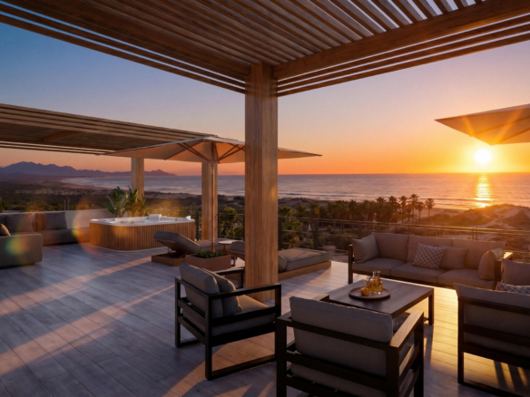 Esperanza Ciudad Cerritos LAST REMAINING PENTHOUSE WITH ELEVATOR & ENCLOSED GARAGE AVAILABLE! COMPLETION ONLY A FEW MONTHS AWAY! Located just 400m from the sand, Unit #303 is a premier two-story penthouse offering unobstructed ocean and mountain – Ciudad Last Penthouse, Pacific, Pacific, BS