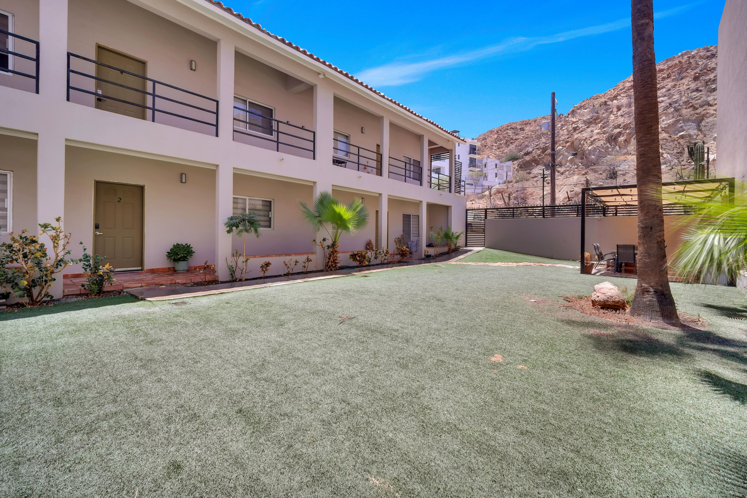 Esperanza Centro Rare opportunity to own a fully furnished 2 bedroom, 2 bathroom condo in a four plex, a property type rarely available in Cabo San Lucas. Ideally located just a 5 minute walk to downtown, the marina, restaurants, shopping, and nearby beaches. This well maintained residence offers a unique boutique style living experience, providing privacy and charm unlike larger condominium developments. With excellent rental income potential, it is perfect as a vacation home, full time residence, or investment property. One of four individual units available for purchase separately, or all four units can be acquired together for a rare multi unit investment opportunity. Motivated for sale
