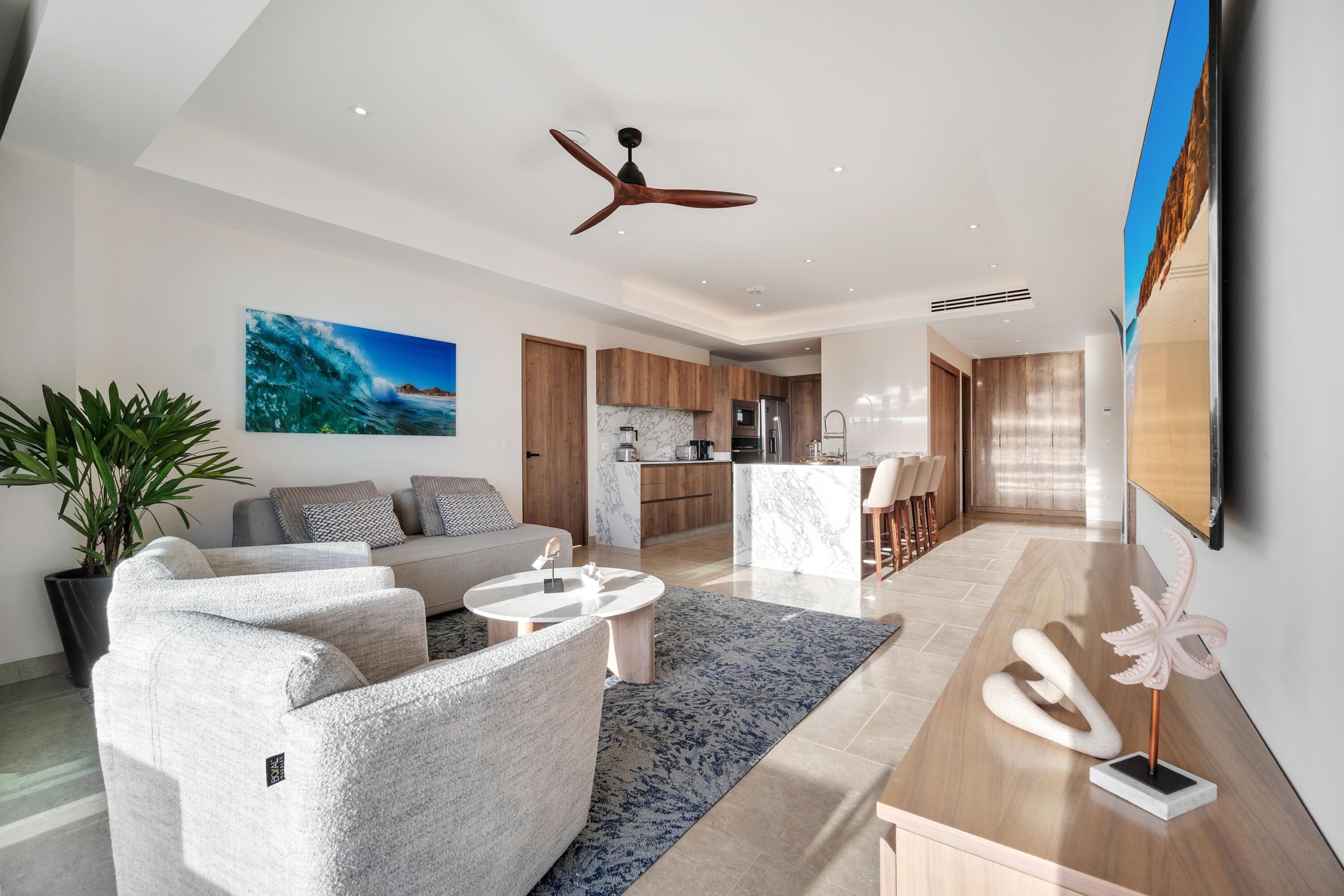 Esperanza Albaluz Residence 306 at ALBALUZ is an elegant third-floor, ocean- for sale
