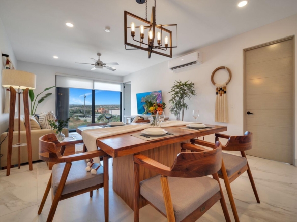 Esperanza Amaterra Exceptional PH Corner in Amaterra. Experience one of the finest residences in Amaterra Cabo San Lucas. This beautifully upgraded 2-bedroom, 2-bathroom Penthouse Corner Unit offers an exceptional combination of location, privacy, style, and investment potential. Situated on the top floor in the premier corner location within the community, this residence enjoys open – Amaterra, Cabo Corridor, BS