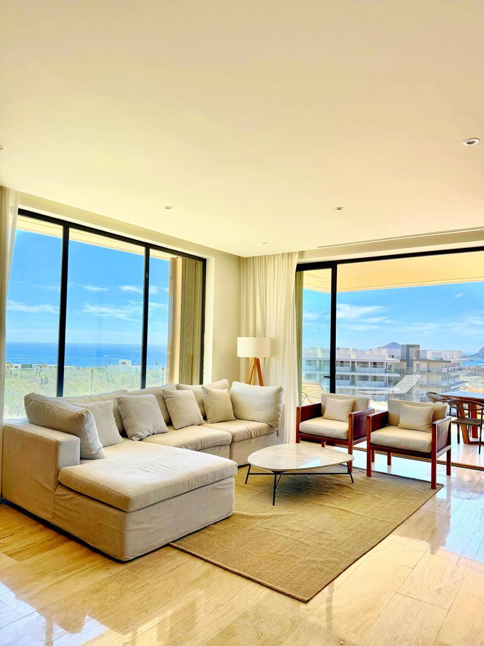 Esperanza Mistiq Los Cabos Experience luxury living in this exclusive 3-bedroom condominium featuring 3 full bathrooms and 1 half bathroom, offered fully furnished and equipped for your comfort and convenience.Enjoy spacious interiors, high-quality finishes, and breathtaking panoramic for sale